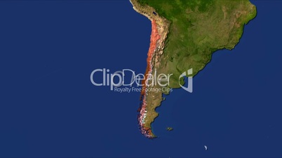 Zooming into chile, highlighted with text