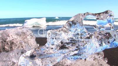 Eiskristall am Strand