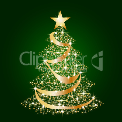 goldener weihnachtsbaum