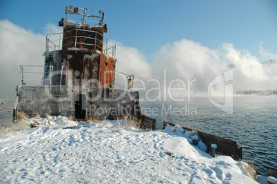 Siberia. Winter. A fog.