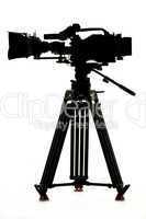 Silhouette of the camera and tripod.