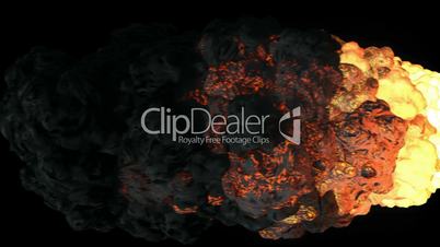 Oil Fire Horizontal, CG. HD.