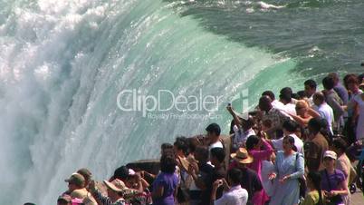 Tourists at Niagara Falls edge