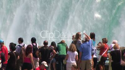 Tourists at Niagara Falls