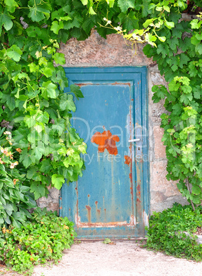 Tür zum Weinkeller