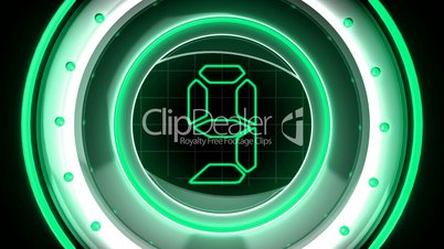 Electronic Countdown HD1080 Green
