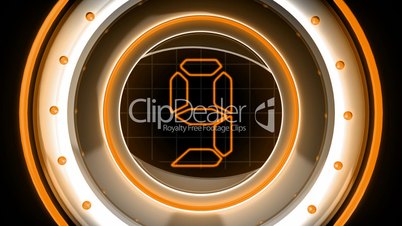 Electronic Countdown HD1080 Orange