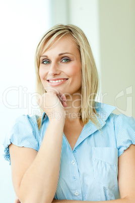 Businesswoman with blond hair