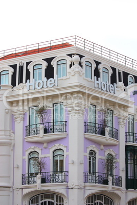 Hotel Sign and Windows