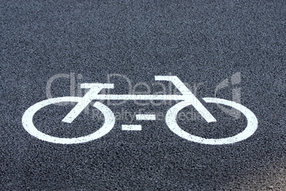 Bicycle road sign