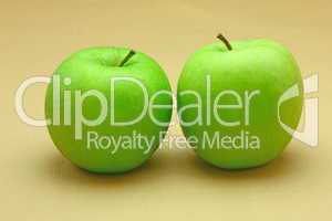 Two green apples