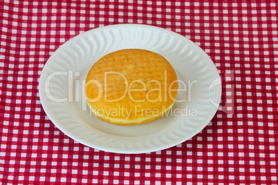 Cake on a white plate