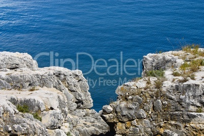 Sea landscape with stones