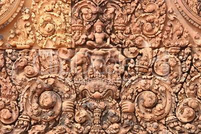 Relief im Tempel Banteay Srei