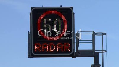 Police speed camera radar warning