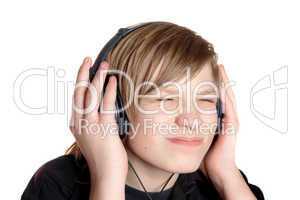 teenager in ear-phones