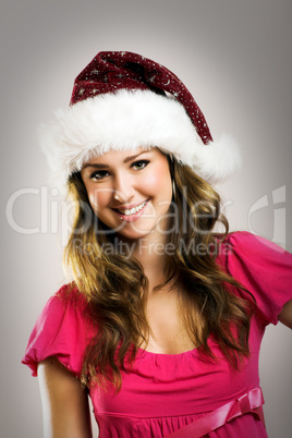 Weihnachtsfrau mit Mütze