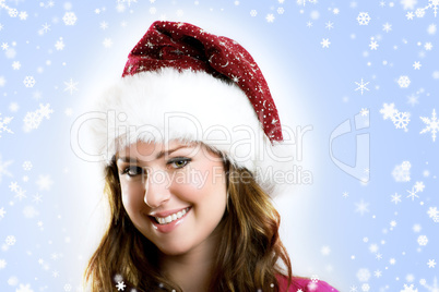 Weihnachtsfrau mit Mütze