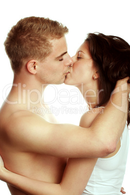 Kuss Mann und Frau