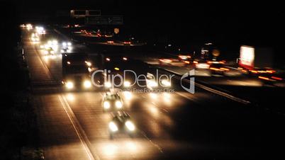 HD1080p Autobahn bei Nacht (Zeitraffer)