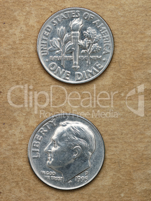From series: coins of world. America. ONE DIME.