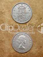 From series: coins of world. England. ONE SHILLING.