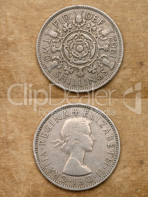 From series: coins of world. England. TWO SHILLINGS.
