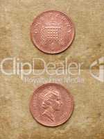 From series: coins of world. England. ONE PENNY.