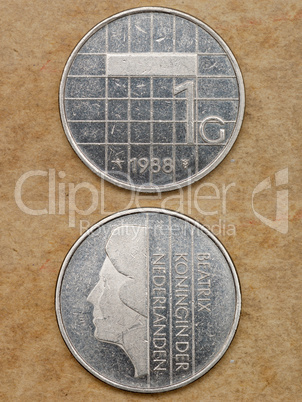 From series: coins of world. Nederlanden. One gulden.