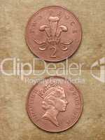 From series: coins of world. England. TWO PENCE.