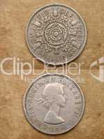 From series: coins of world. England. TWO SHILLINGS.