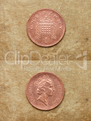 From series: coins of world. England. ONE PENNY.