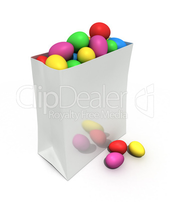 Package of easter eggs