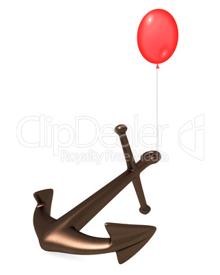 Balloon and anchor.