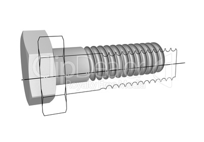 Drawing of a bolt #2