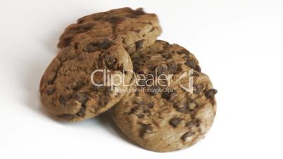 Chocolate cookies rotating