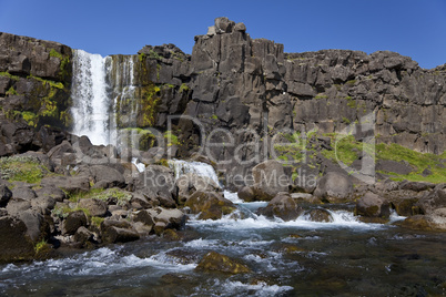 Waterfall and Mountain Stream