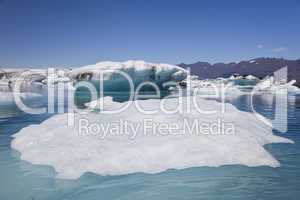 Icebergs Floating In The Lagoon, Jokulsarlon, Iceland