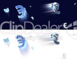 Euro Pfund flying currency