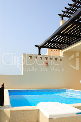 Swimming pool at villa, UAE