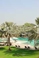 Swimming pool in luxurious hotel, Dubai, UAE