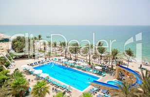 Swimming pool and beach area, UAE