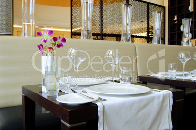 Restaurant in luxury hotel, Dubai, UAE
