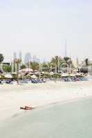 Beach of resort's hotel, Dubai, UAE
