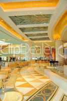 Reception lobby area in luxurious hotel, Dubai, UAE