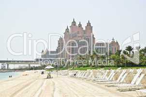 Beach of Atlantis the Palm hotel, Dubai, UAE