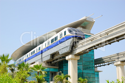 The Palm Jumeirah monorail station, Dubai, UAE