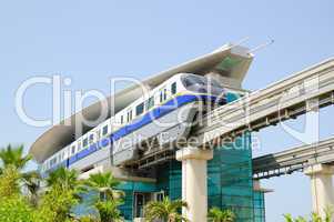 The Palm Jumeirah monorail station, Dubai, UAE