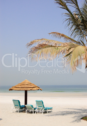 Beach at resort, Dubai, UAE