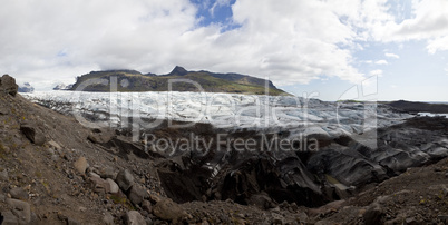Panoramic of the Vatnajokull Glacier